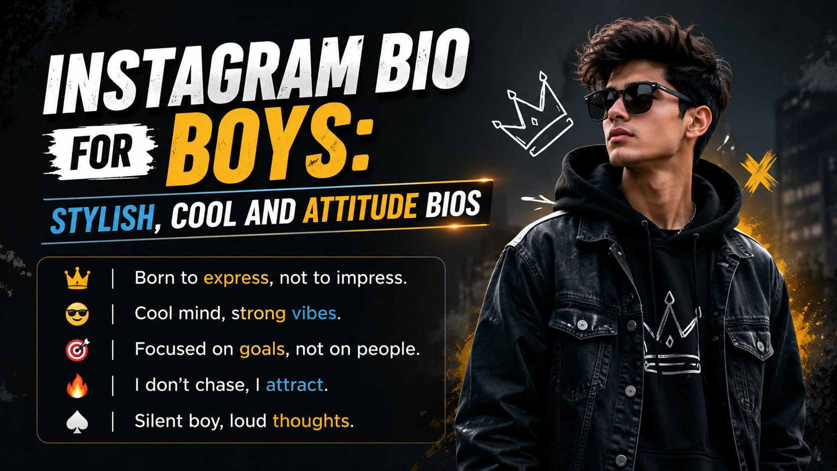 Instagram Bio for Boys: Cool, Stylish and Attitude Ideas