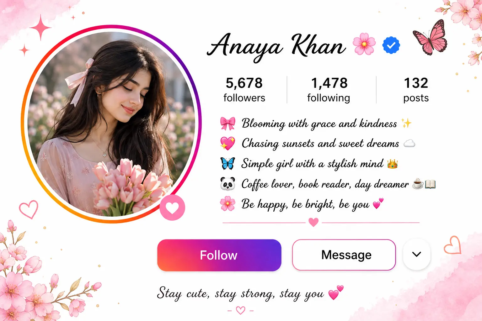 Instagram Bio for Girls: Cute, Stylish, and Unique Ideas 3 Instagram Bio for Girls: Cute, Stylish & Unique Ideas