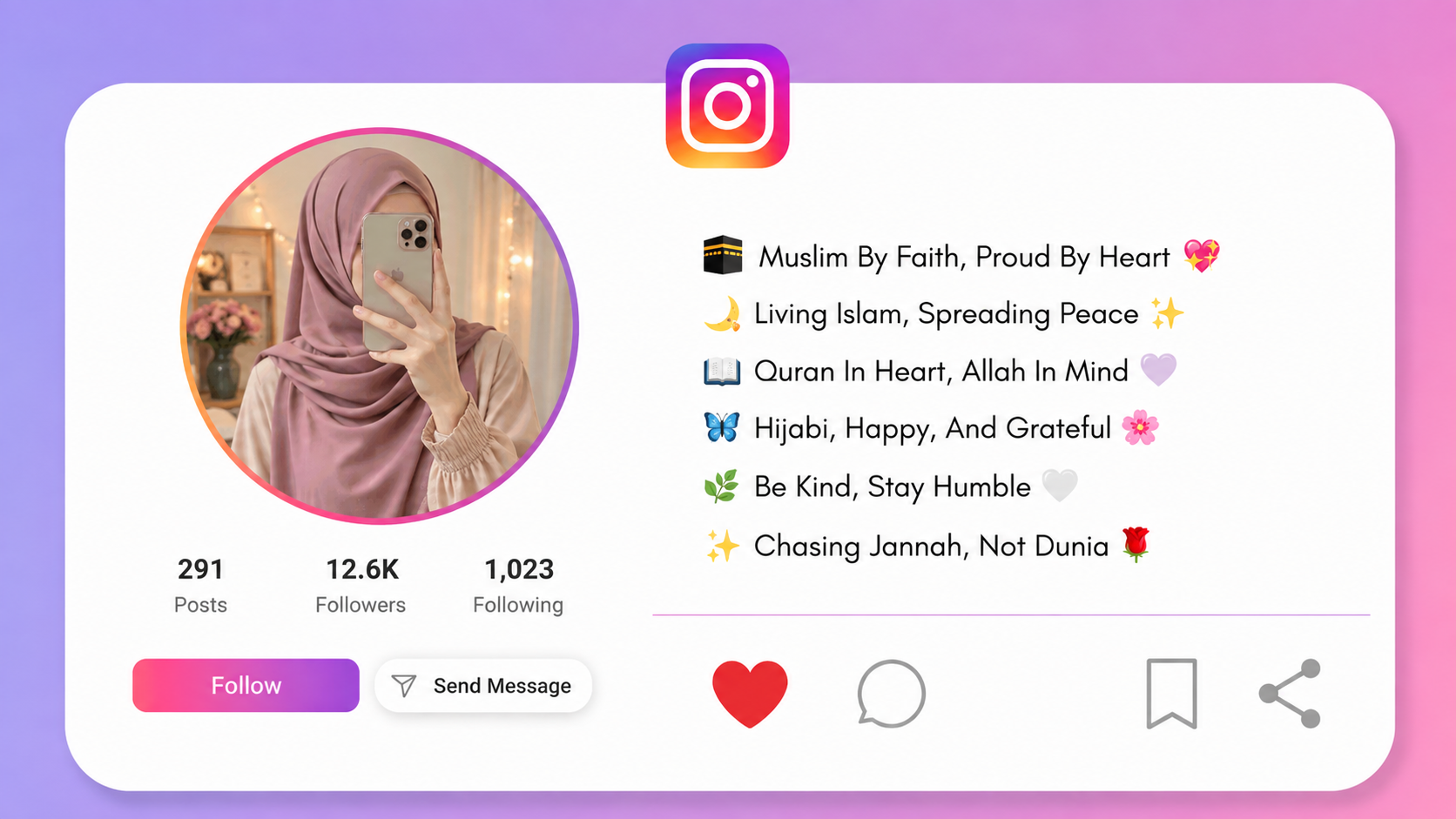 1199+ Instagram Bio Muslim Girl Ideas for Stylish and Islamic Profiles