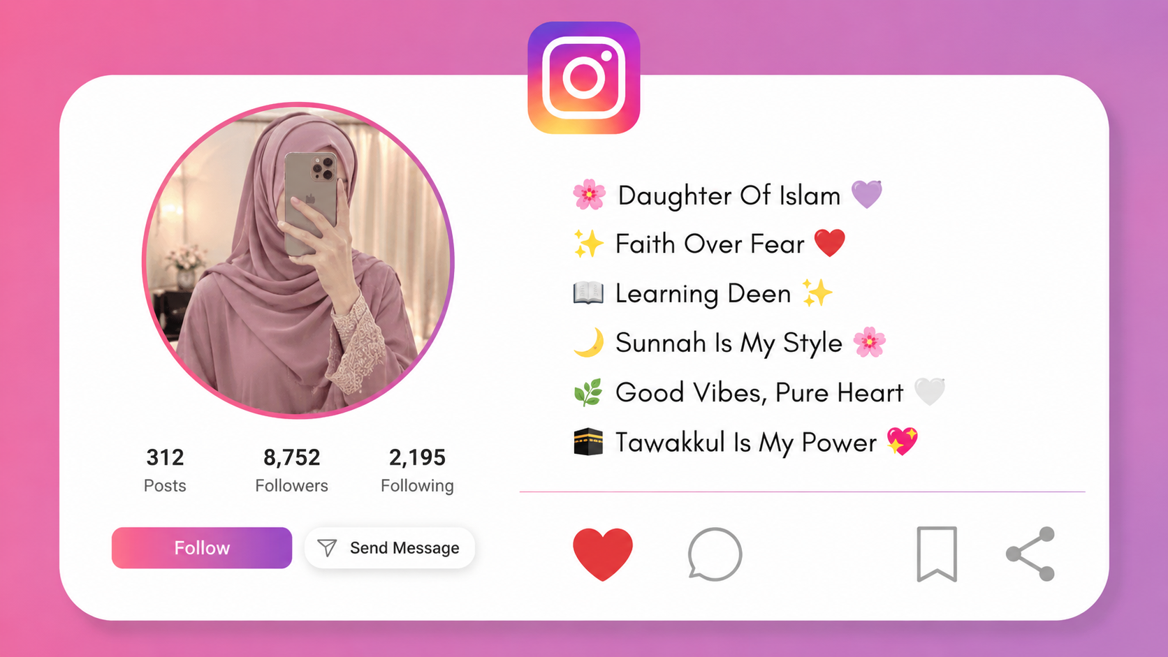 1199+ Instagram Bio Muslim Girl Ideas for Stylish and Islamic Profiles