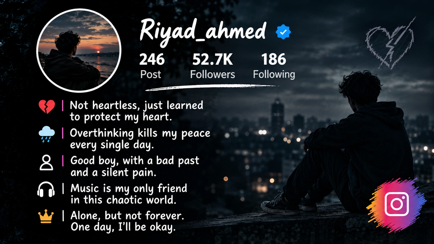 Instagram Sad Bio for Boys: 999+ Emotional and Stylish Ideas 4 Instagram Sad Bio for Boys 999+ Emotional and Stylish Ideas