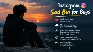 Instagram Sad Bio for Boys 999+ Emotional and Stylish Ideas